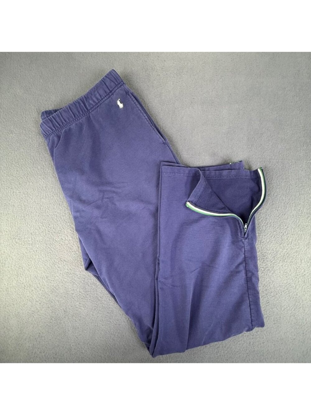 VTG 90s Polo Ralph Lauren Europe Pima Cotton Track Pants Men's XL Zip Wide Leg